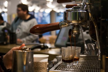 Fair trade coffee at Degrees restaurant. Photo by Carolyne Kroeker