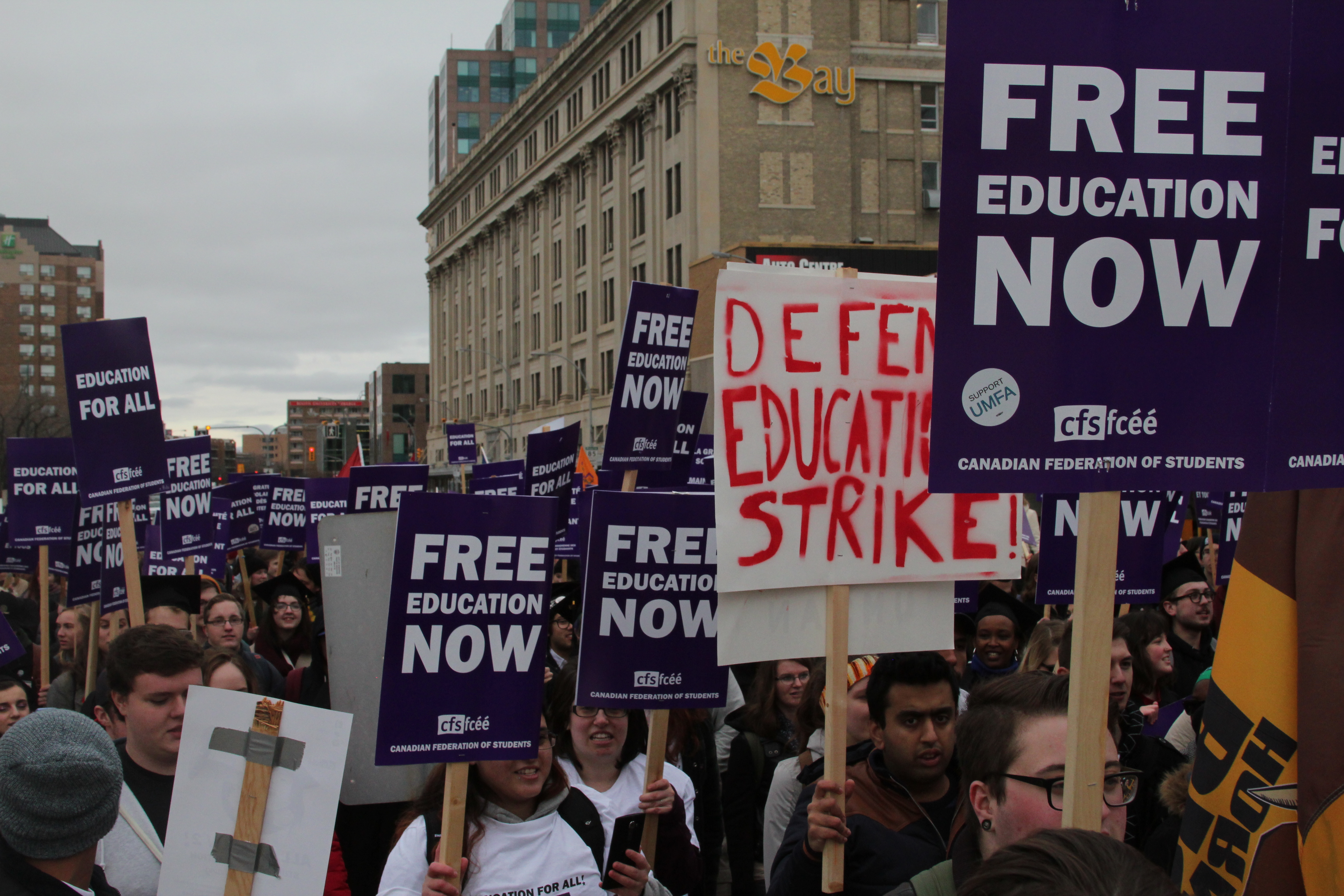 Students march as part of national day of action demonstration. Photo by Levi Garber.