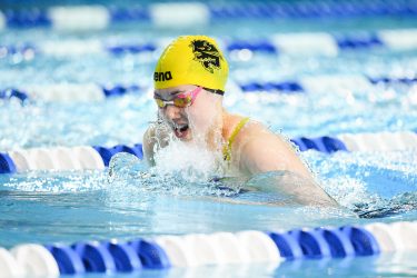 Bison second year swimmer Kelsey Wog in action at the U SPORTS Swimming Nationals in Toronto.